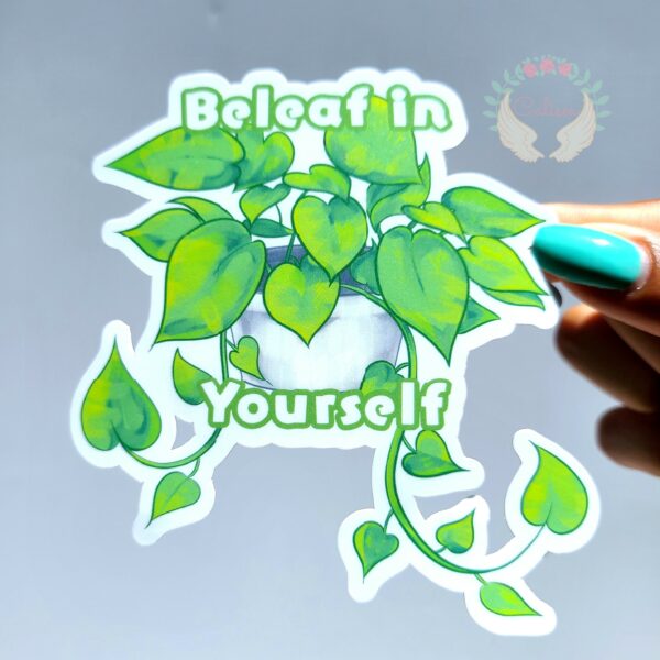 Beleaf in Yourself Pothos Sticker