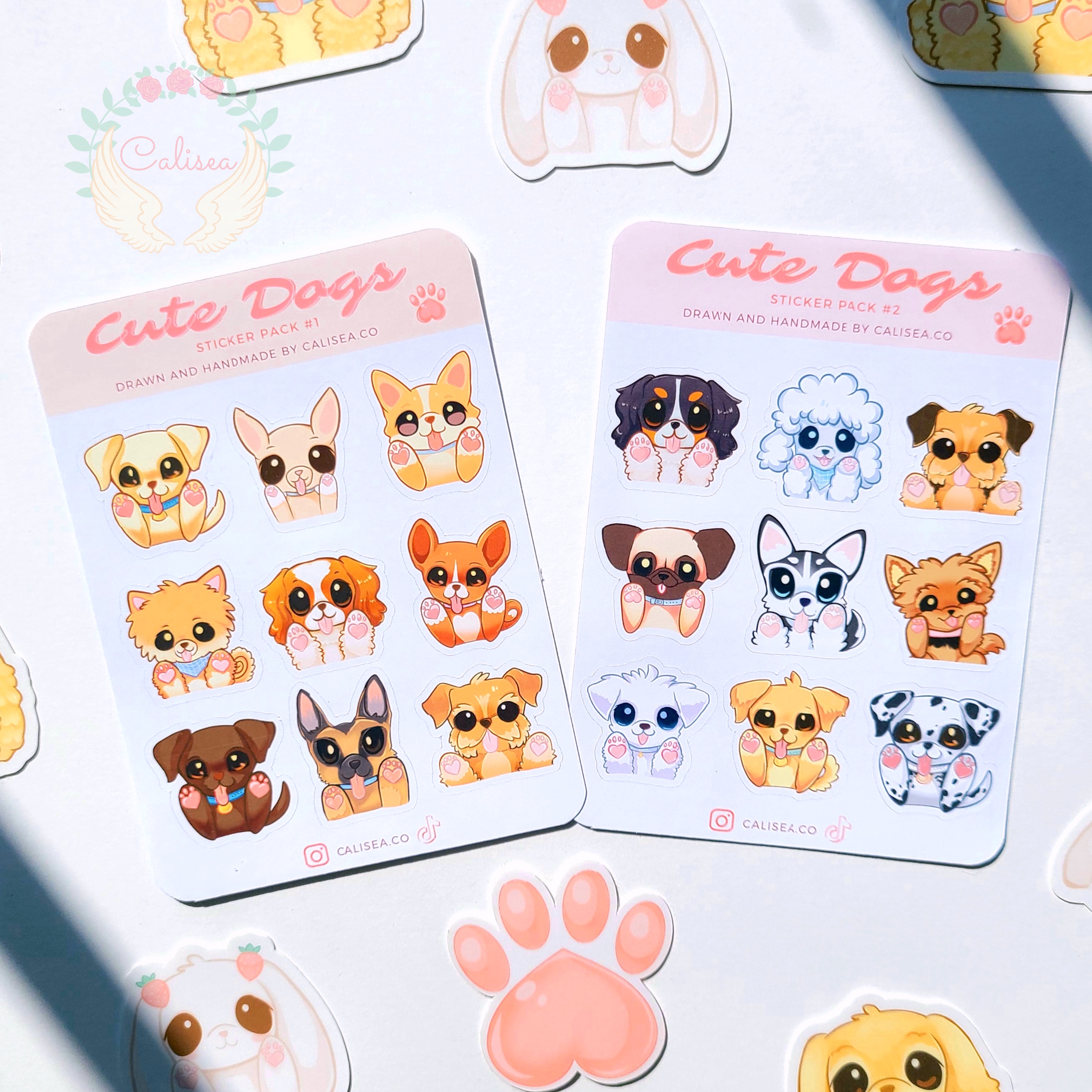cute dogs sticker sheet