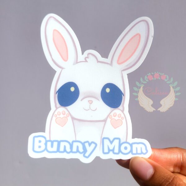 White Bunny Vinyl Sticker