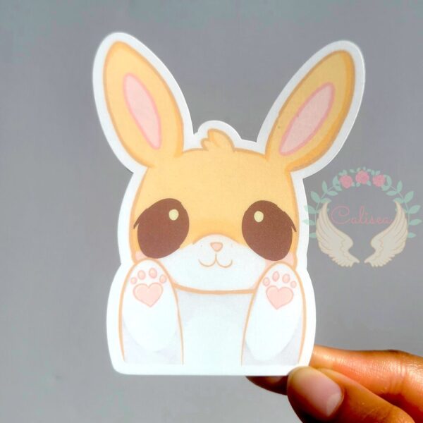 Tan Bunny Vinyl Sticker