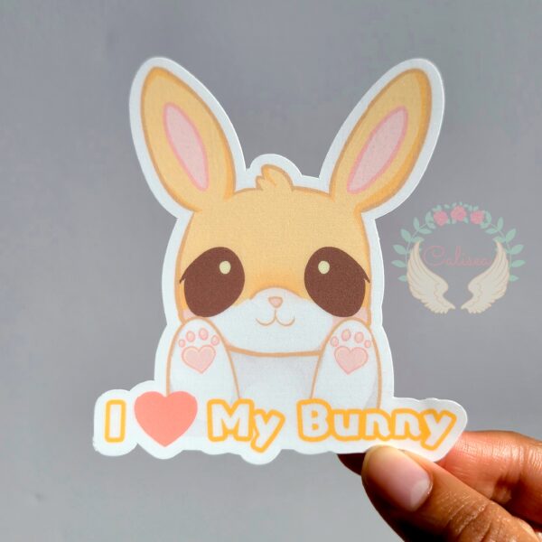 Tan Bunny Vinyl Sticker
