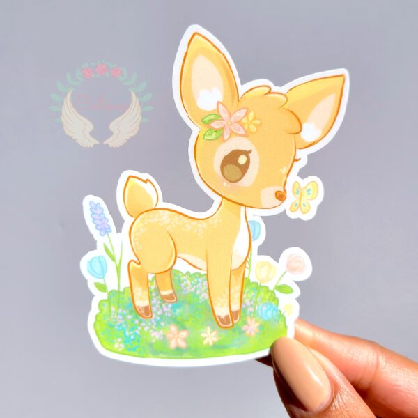 Spring Deer Vinyl Sticker